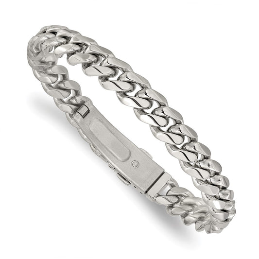Stainless Steel Polished 10mm 8.25in Link Bracelet 8.25 inches