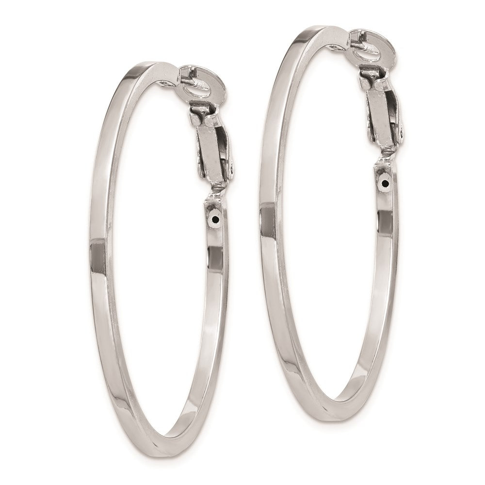 Sterling Silver Rhodium-plated Post Polished Love Knot Earrings