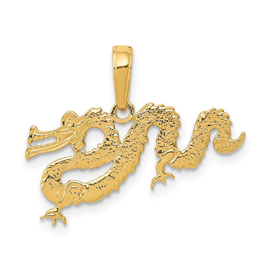 10k Gold Dragon Pendant