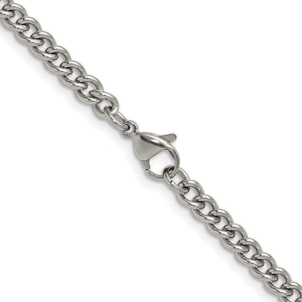 Chisel Stainless Steel Polished 4.5mm 22 inch Round Curb Chain