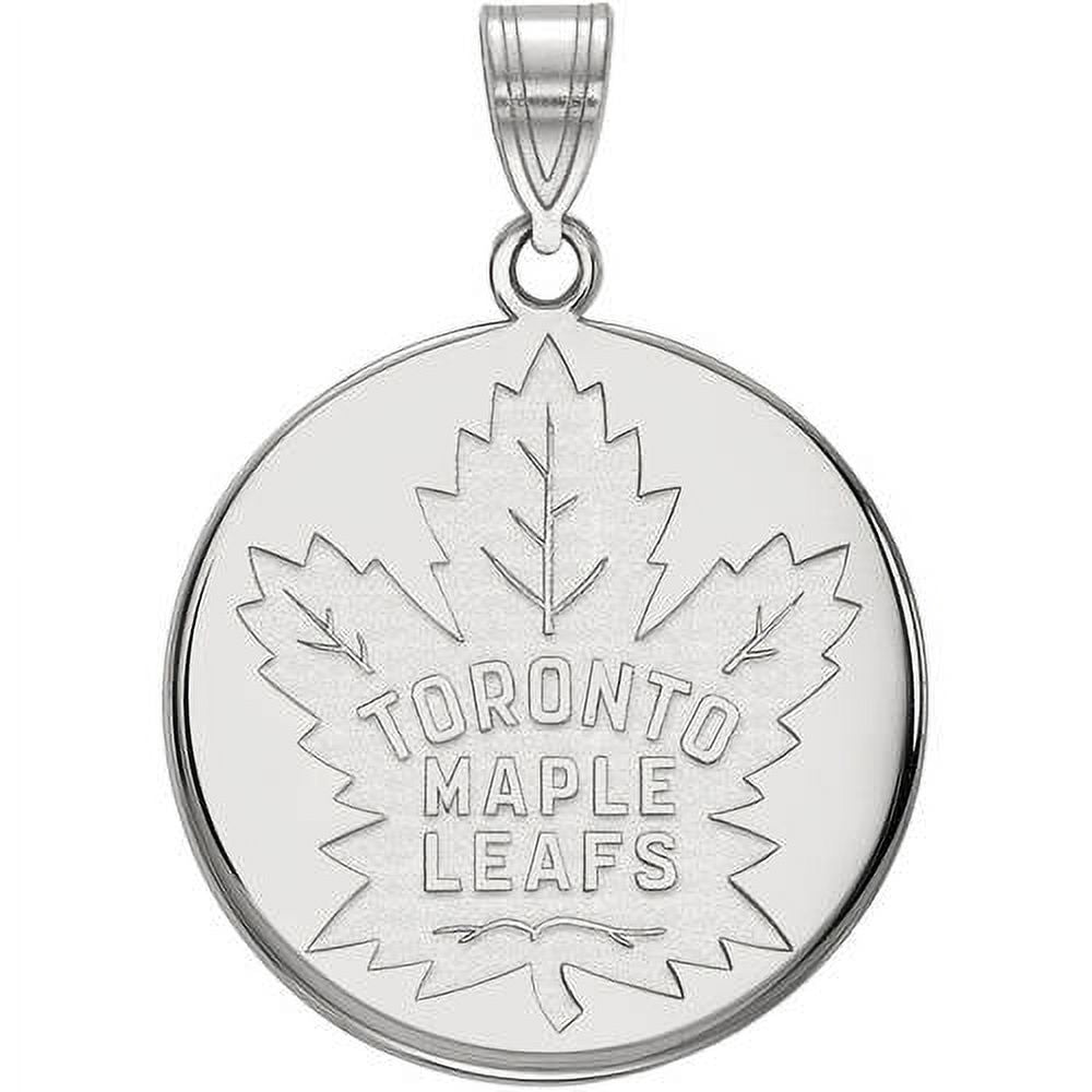 NHL Toronto Maple Leafs Sterling Silver Large Disc Pendant