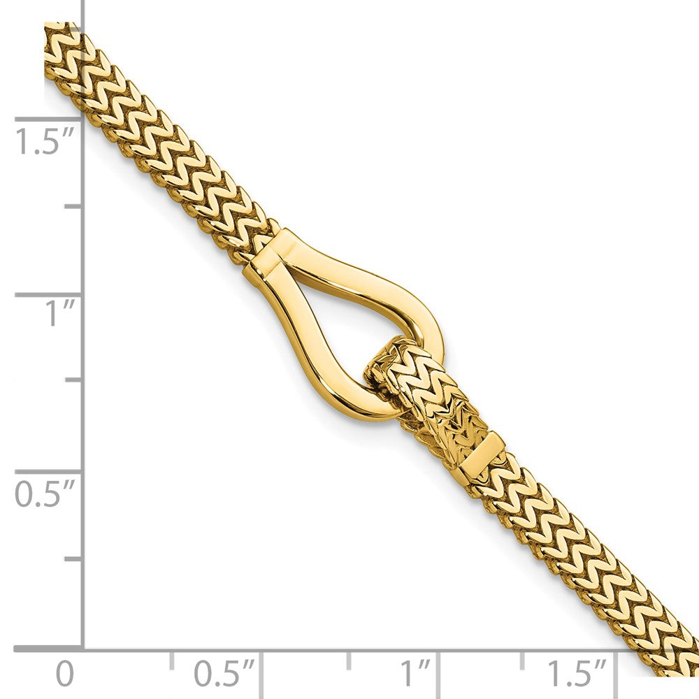 14K Polished Fancy Buckle Bracelet 7.5  inches