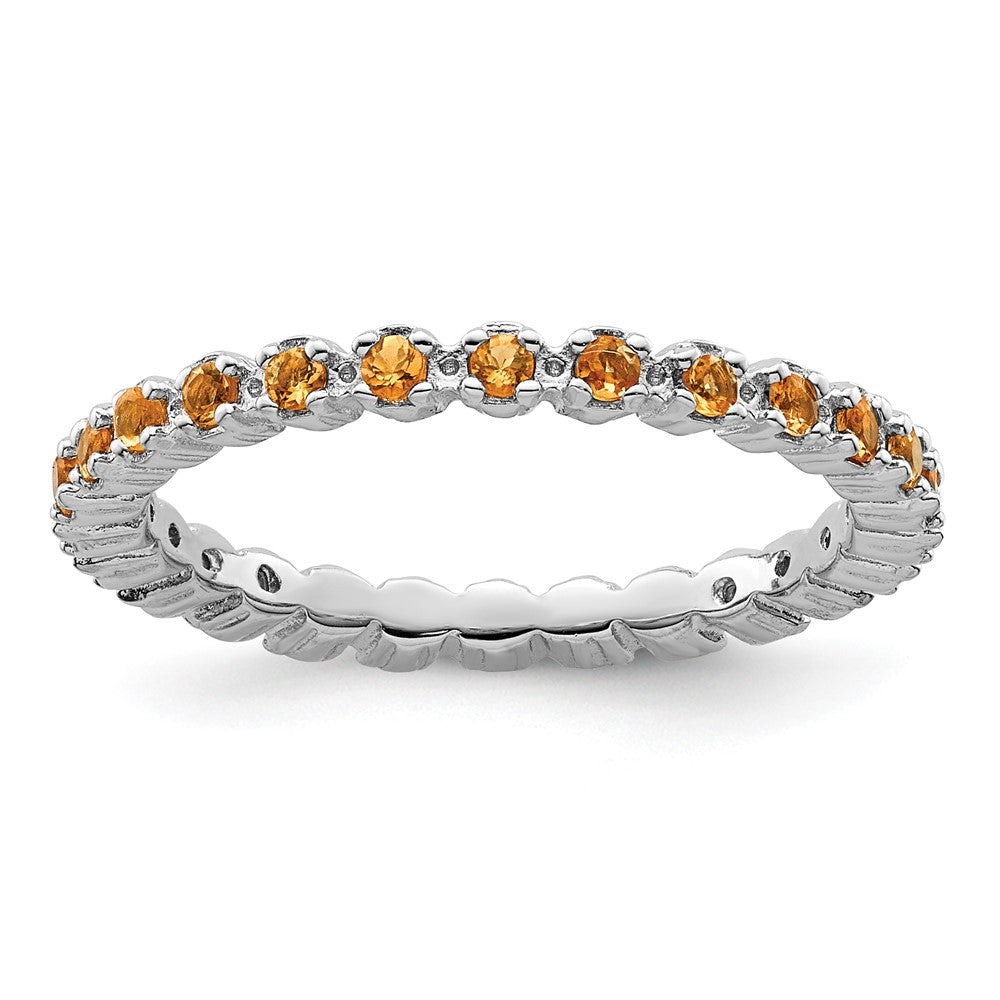 Sterling Silver Stackable Expressions Citrine Ring Size -8