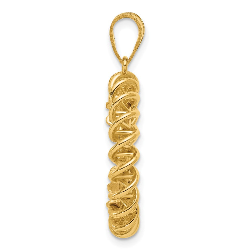 14k Polished Tight Singapore with 16.5mm Prong Coin Bezel Pendant