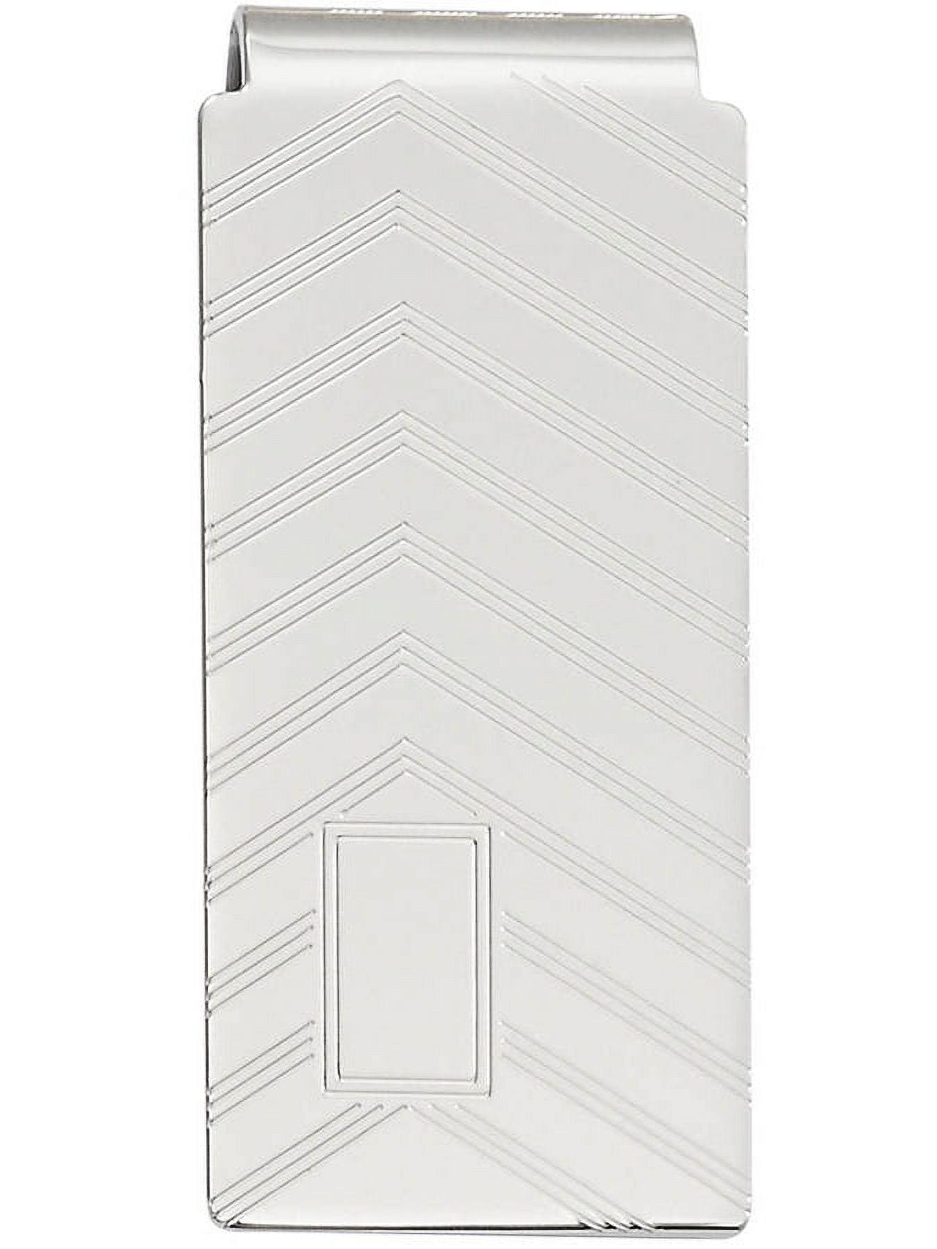 Primal Rhodium-plated Kelly Waters Angles Engraveable Hinged Money Clip