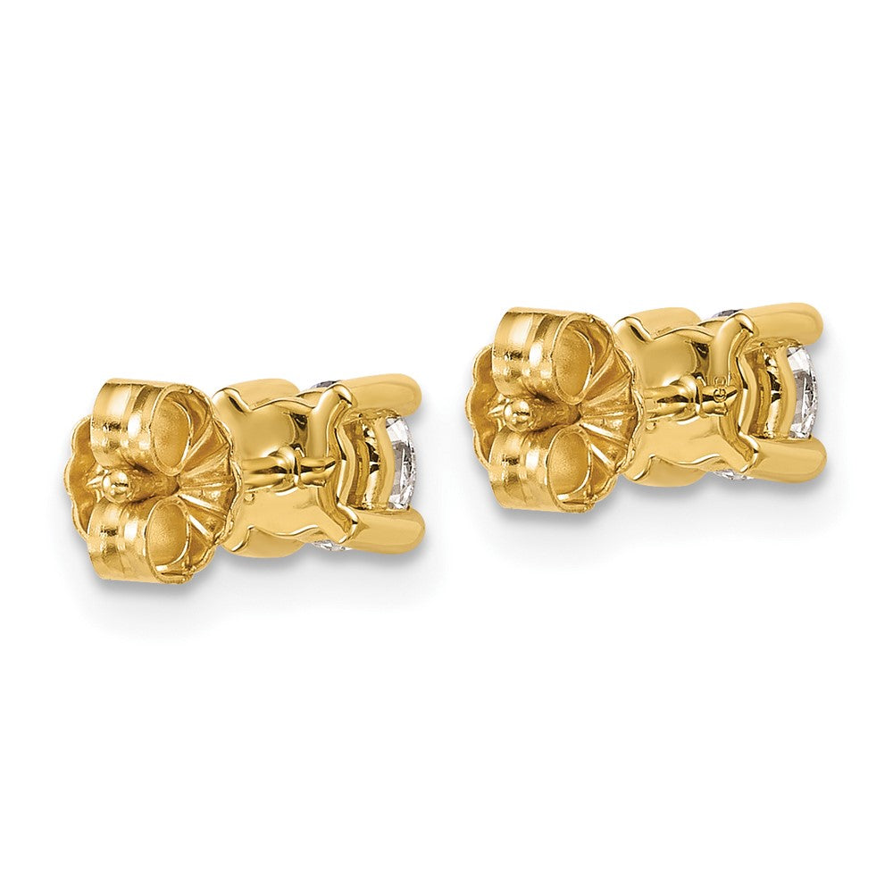 14k Yellow Gold 2/3 ctw Certified Lab Grown Diamond VS/SI+ G+ Round 4 Prong Heavy Wt. Stud Earrings