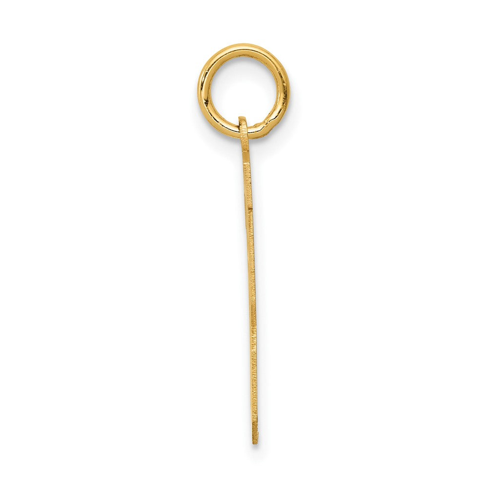 14k Medium Satin Number 13 Charm