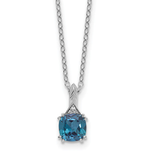 SS Cr. Alex and Diamond Pendant w/Chain 6mm CRALEX