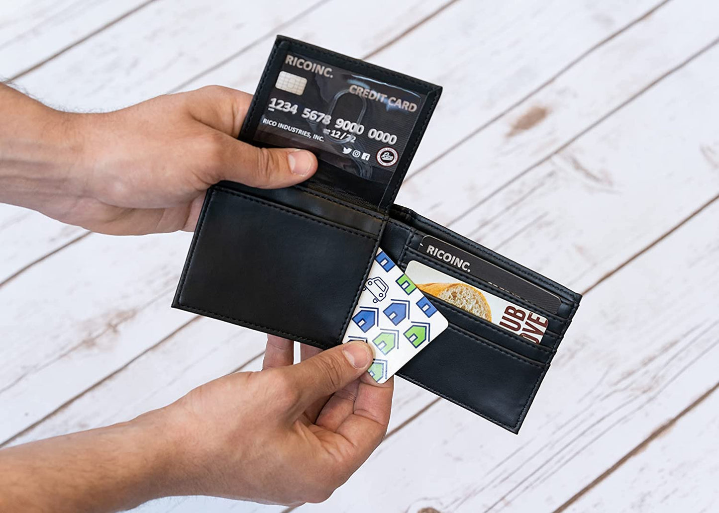 Arizona NHL Coyotes Laser Engraved Black Billfold Wallet
