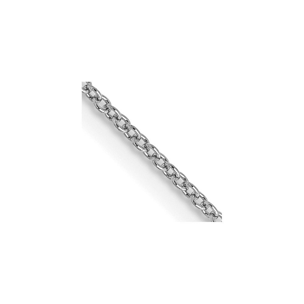 14K White Gold 24 inch .9mm Cable with Spring Ring Clasp Chain