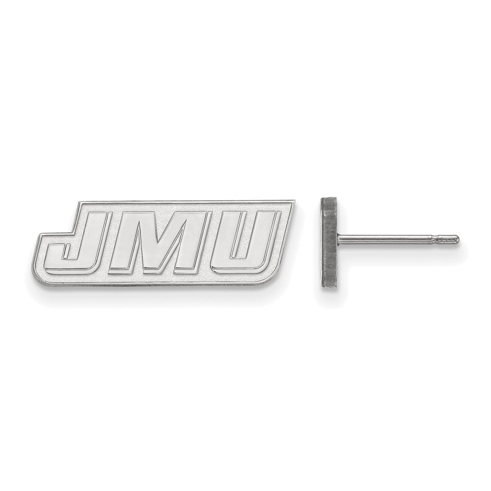 Sterling Silver Rhodium-plated LogoArt James Madison University J-M-U Extra Small Post Earrings Q-SS025JMU