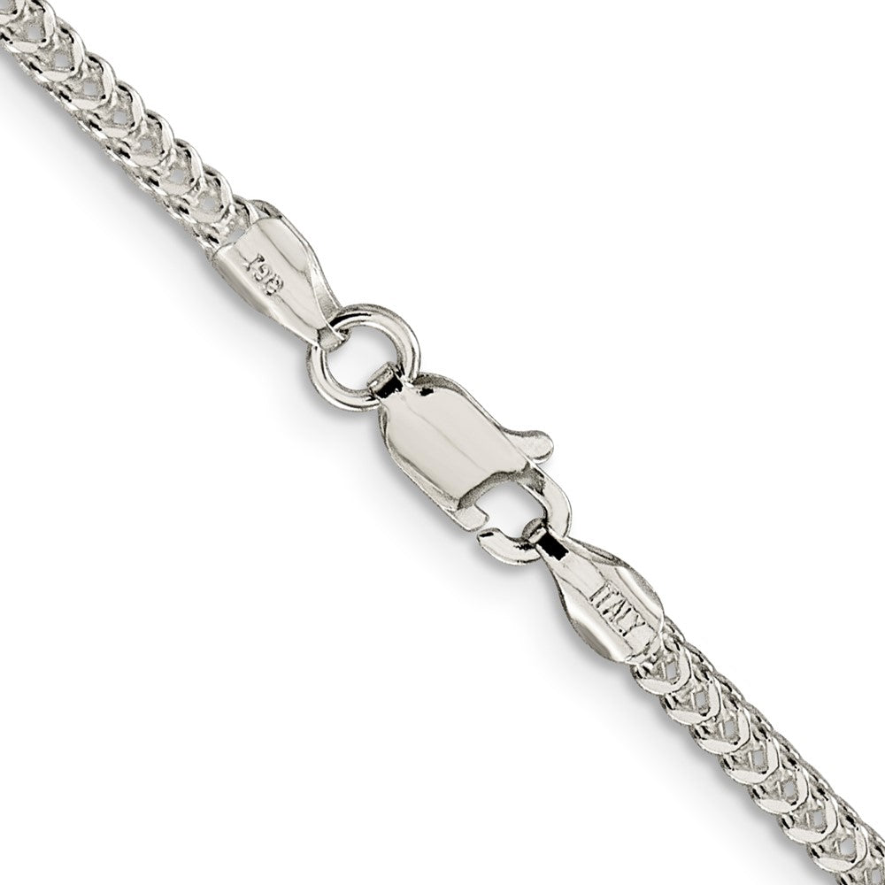Sterling Silver 2mm D/C Square Franco Chain 24 Inches