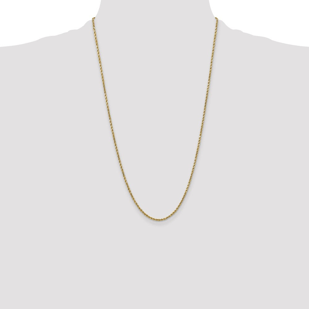 10k 2.5mm Semi-solid D/C Rope Chain