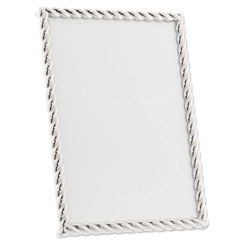 Lawrence Frames Silver Metal Rope 5x7 Picture Frame
