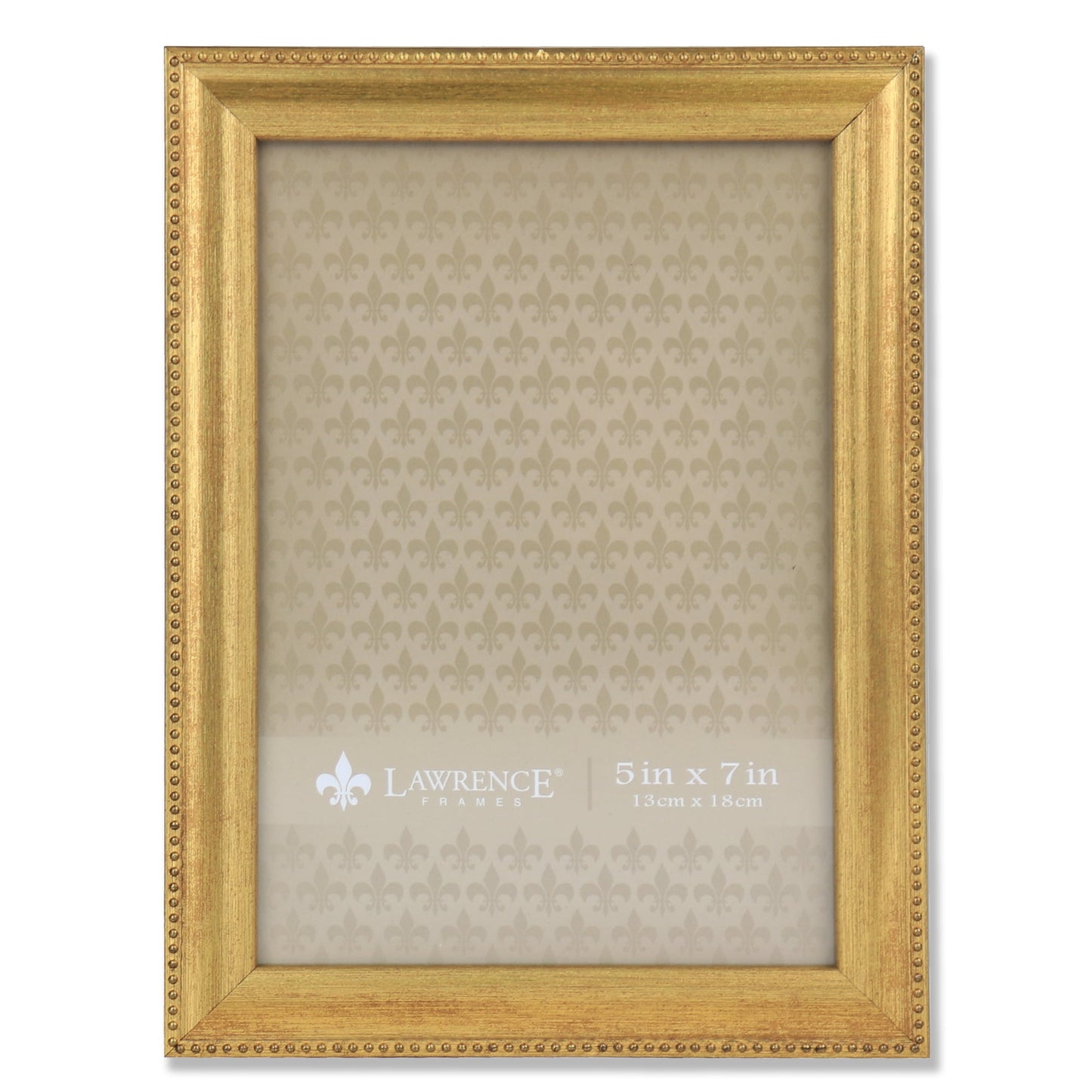 5" x 7" Burnished Gold Picture Frame - Classic Bead Border