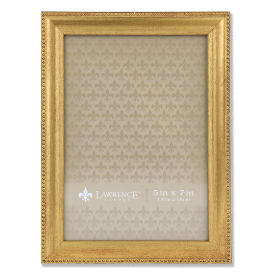5" x 7" Burnished Gold Picture Frame - Classic Bead Border