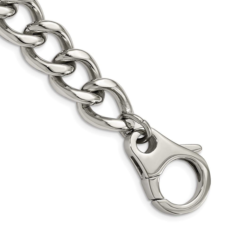 Stainless Steel Polished Large Link 8.5in Bracelet 8.5 inches