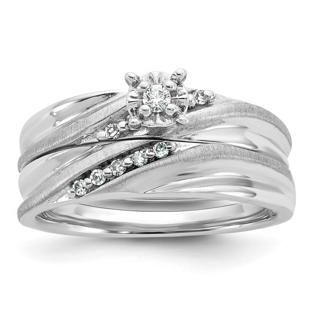 Sterling Silver Diamond Bridal Set
