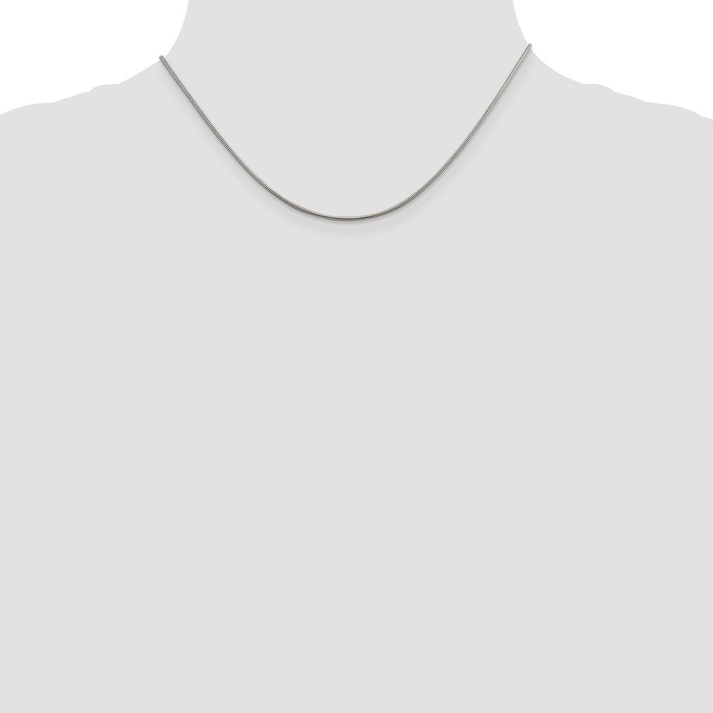 Sterling Silver 1.5mm Round Snake Chain 16 Inches