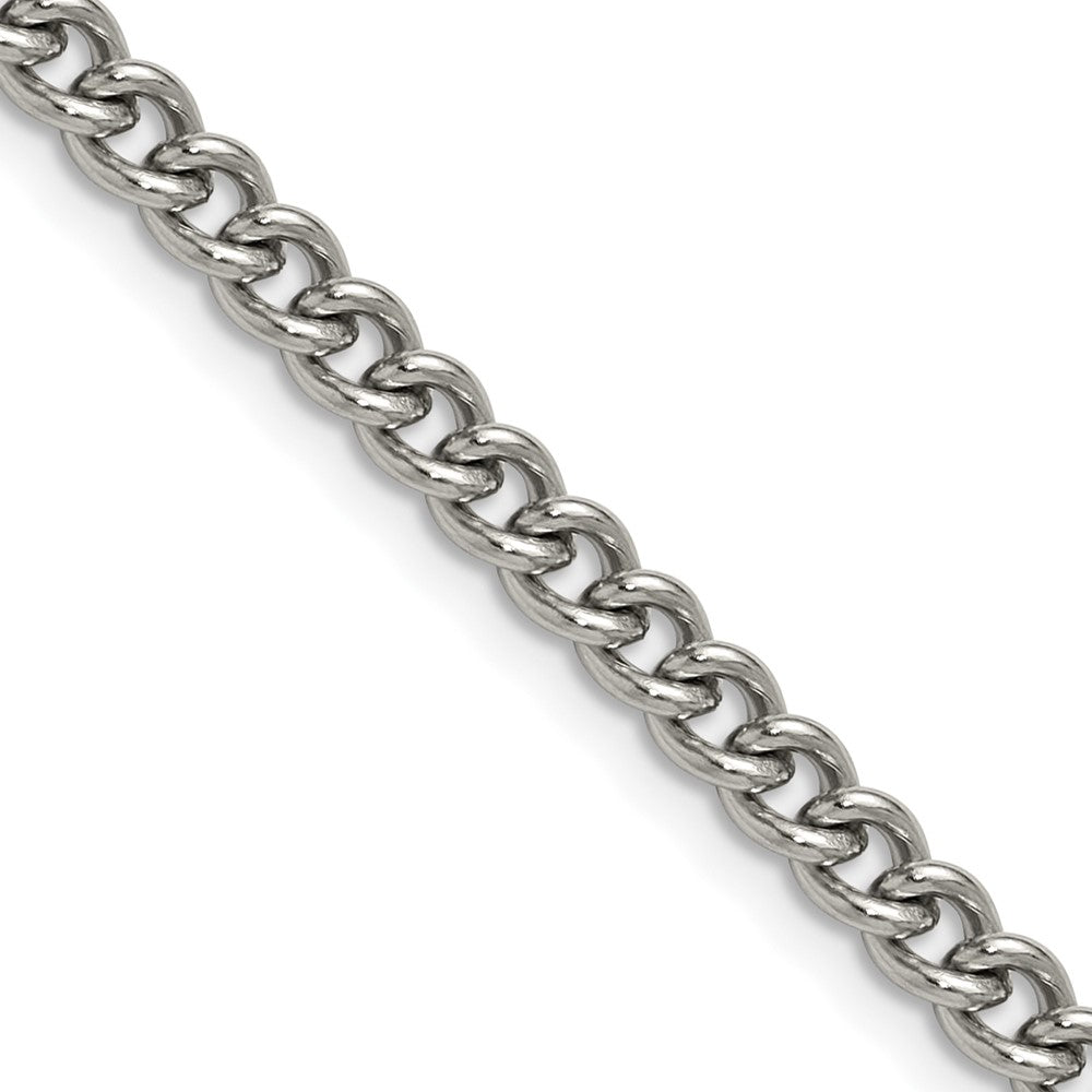 Chisel Stainless Steel Polished 4.5mm 22 inch Round Curb Chain
