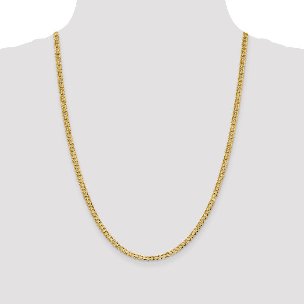 10K 3.7mm Lightweight Flat Cuban Chain