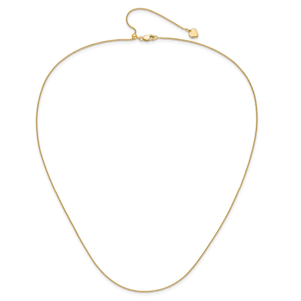 Sterling Silver Gold-plated Adjustable .95mm Rolo Chain