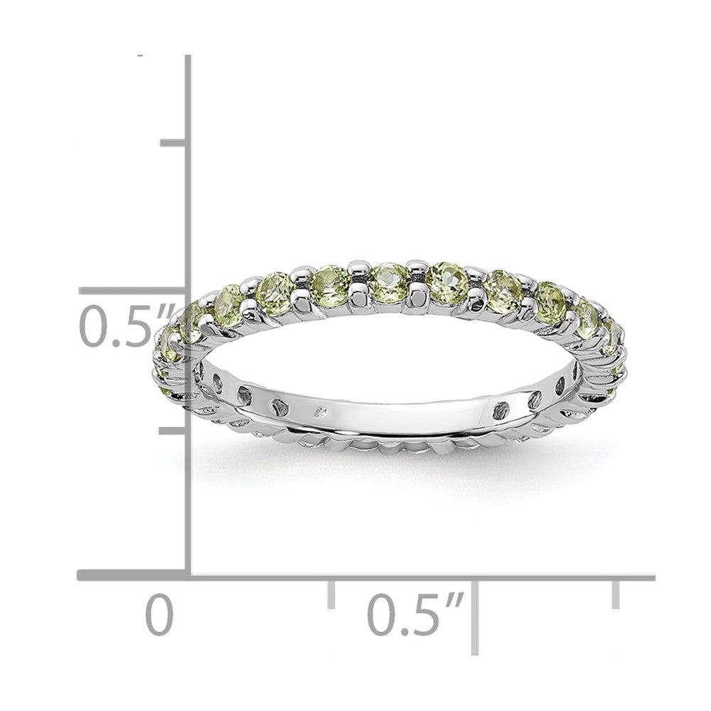 Sterling Silver Stackable Expressions Peridot Ring
