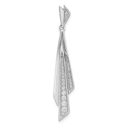 14k White Gold 1/4 carat Lab Grown Diamond VS/SI+ G+ Fancy Pendant