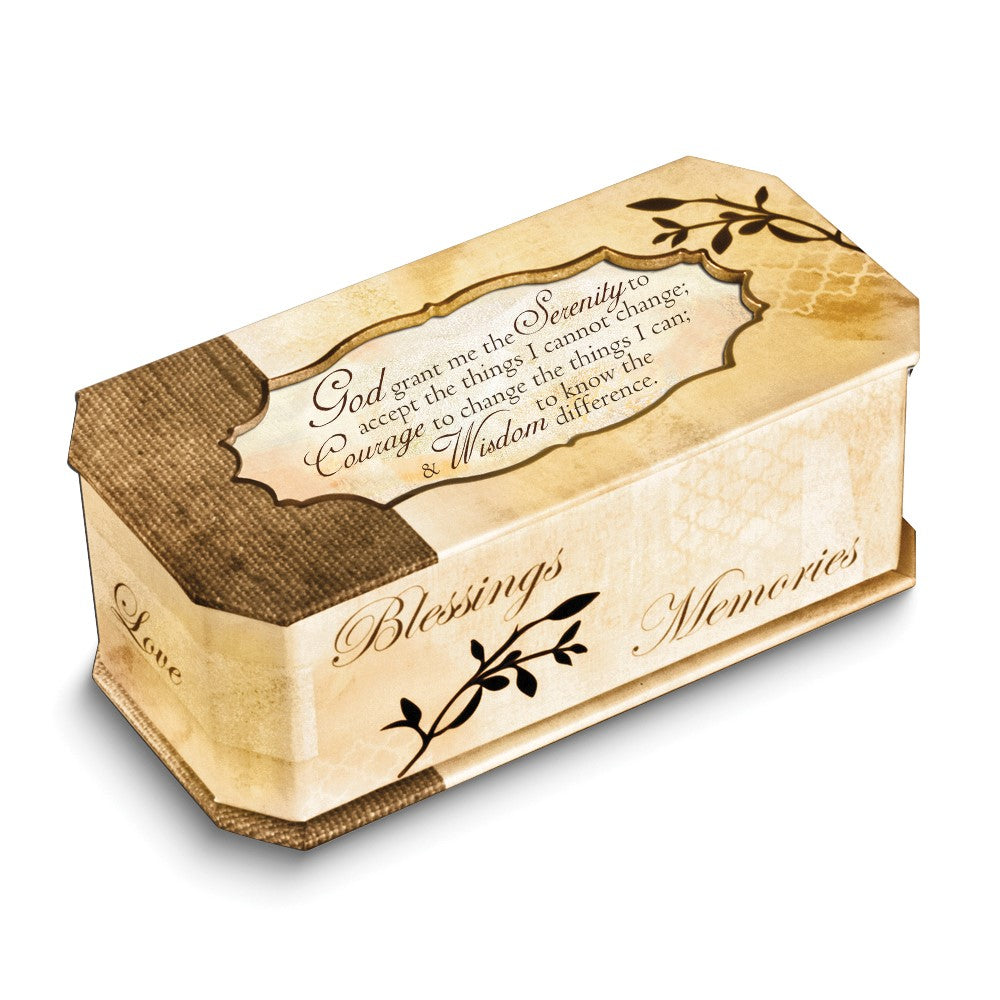 Belle Papier Serenity Prayer Music Box (Plays Amazing Grace) QGM18560