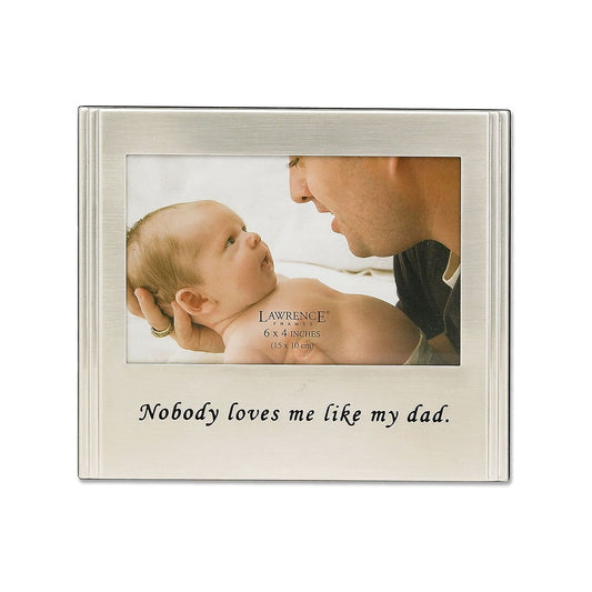 Lawrence Frames Brushed Metal 4x6 Dad Picture Frame - Sentiments Collection 507864