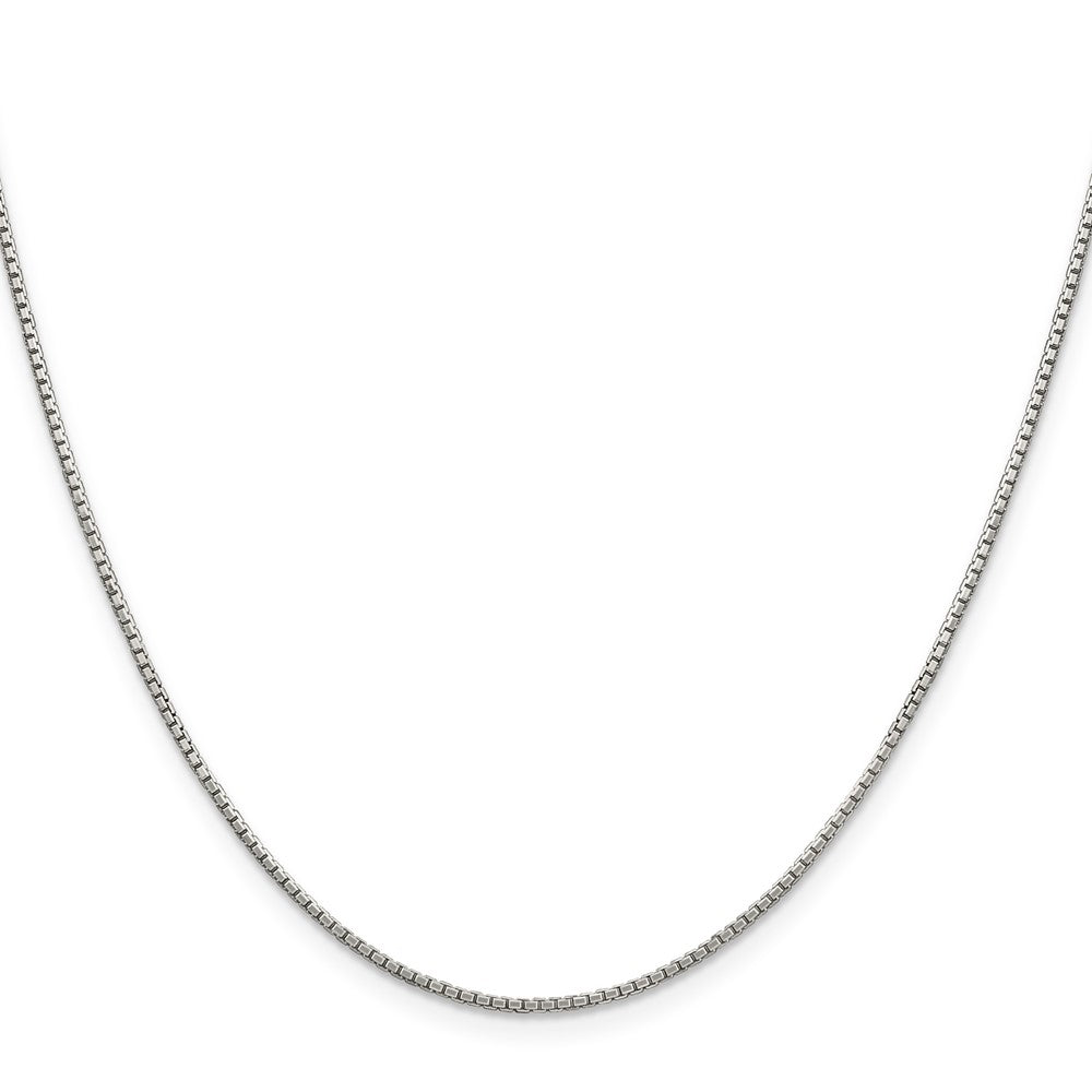 Sterling Silver 1.35mm 8 Sided Diamond-cut Box Chain 18 Inches