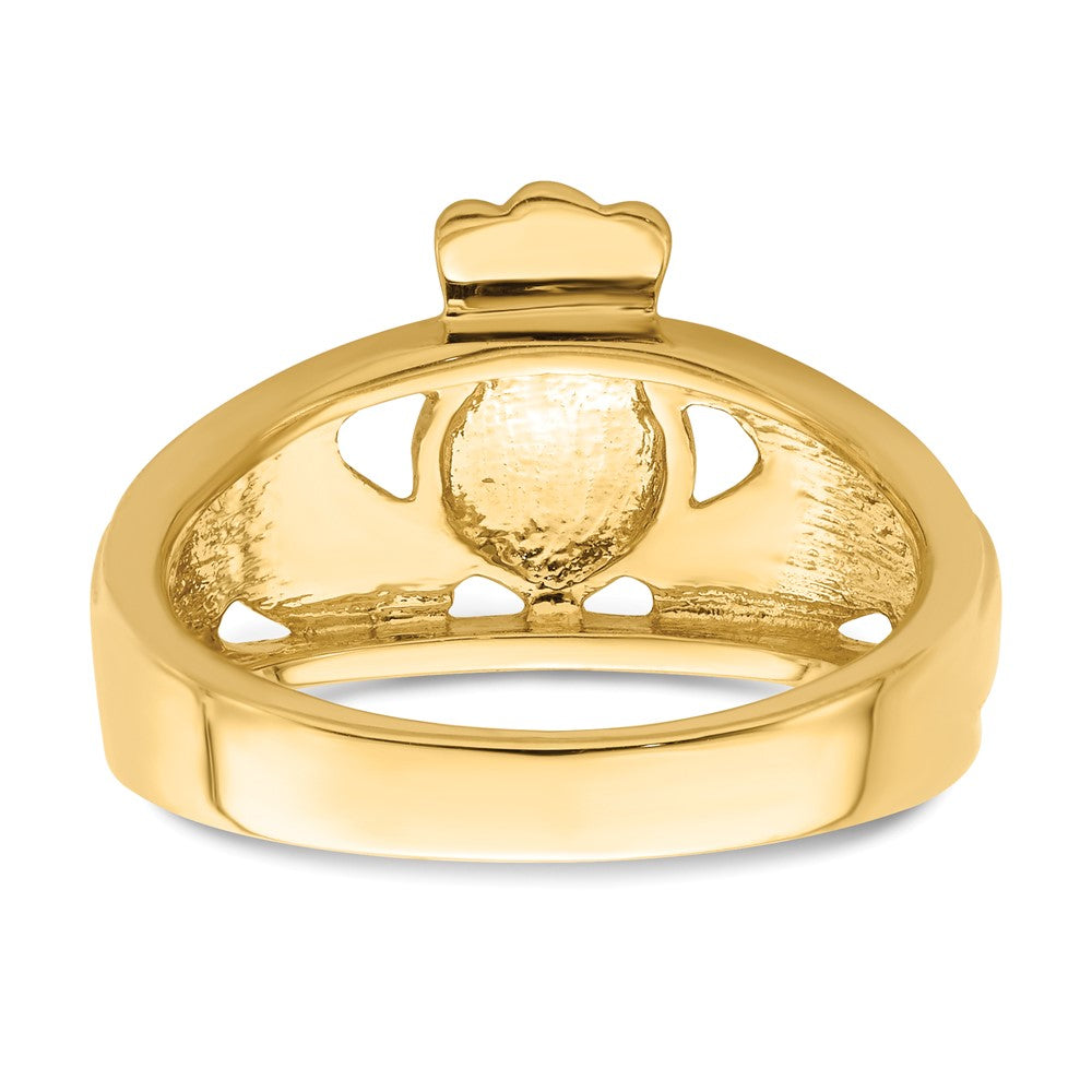14k Polished Ladies Claddagh Ring Size 6