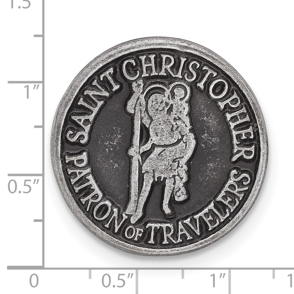 St Christopher Poem Pewter Finish Pocket Token