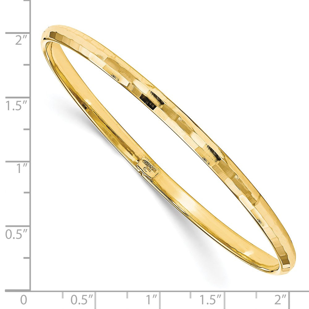 10K Polished Bangle 7  inches