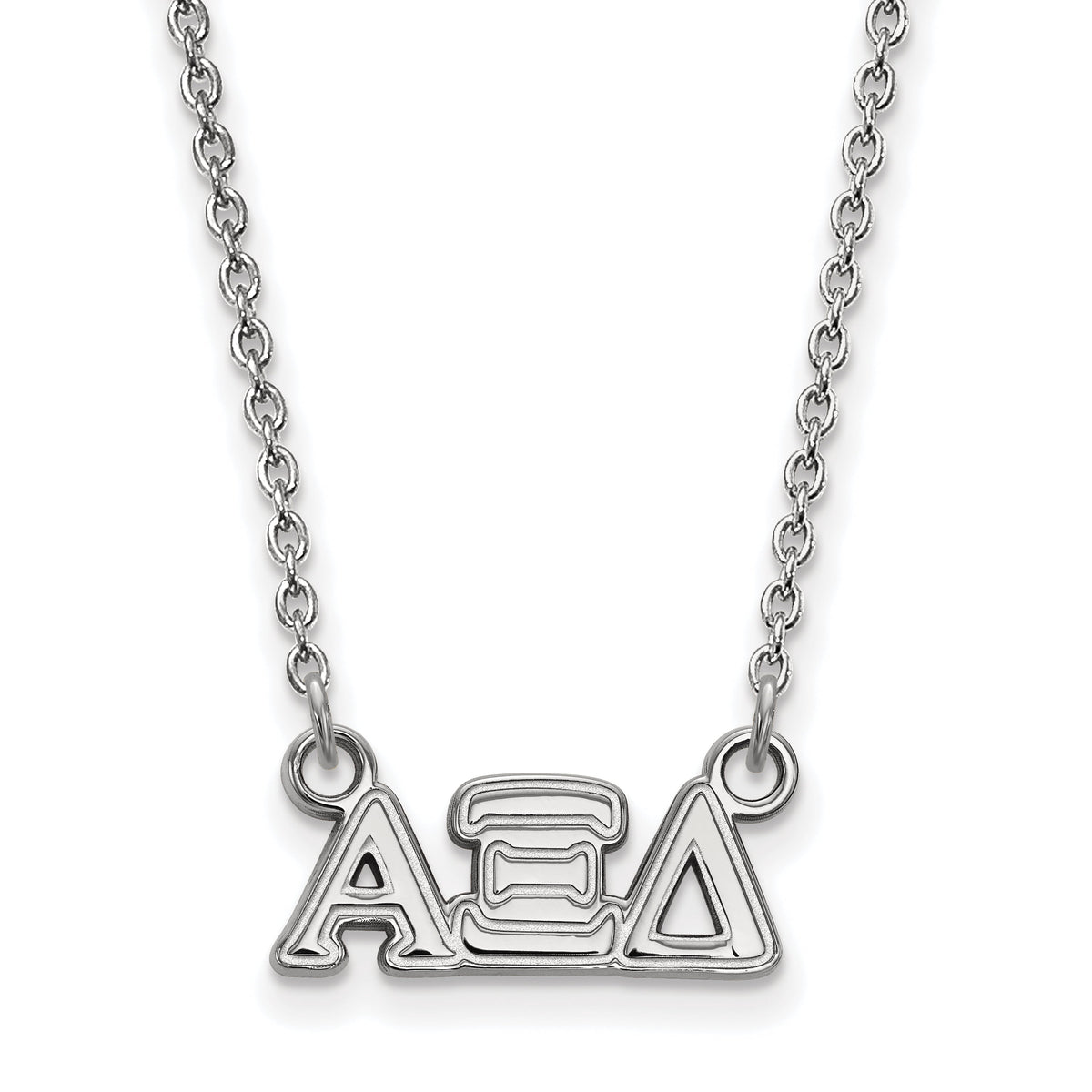 Sterling Silver 18in Official Licensed Greek Sororities Alpha Xi Delta (???) XS Pendant w/ Necklace
