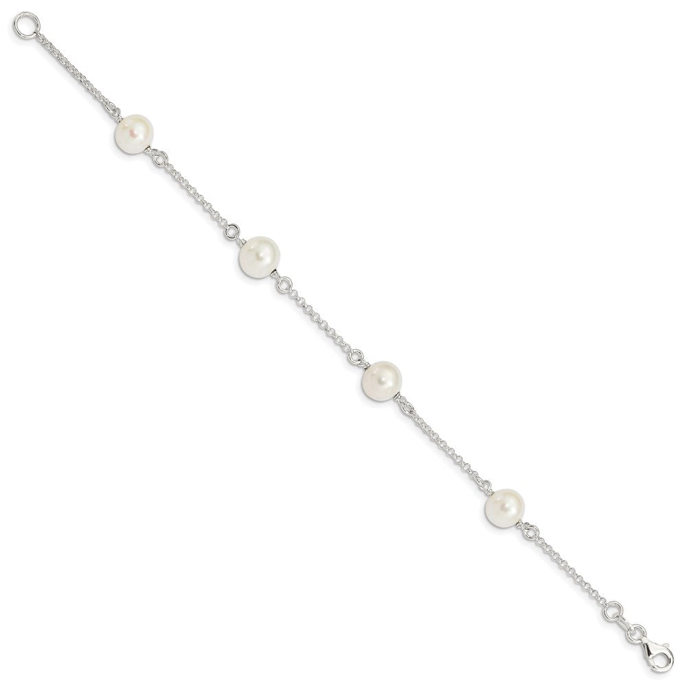 Sterling Silver FW Cultured Pearl Bracelet 7.25 inches