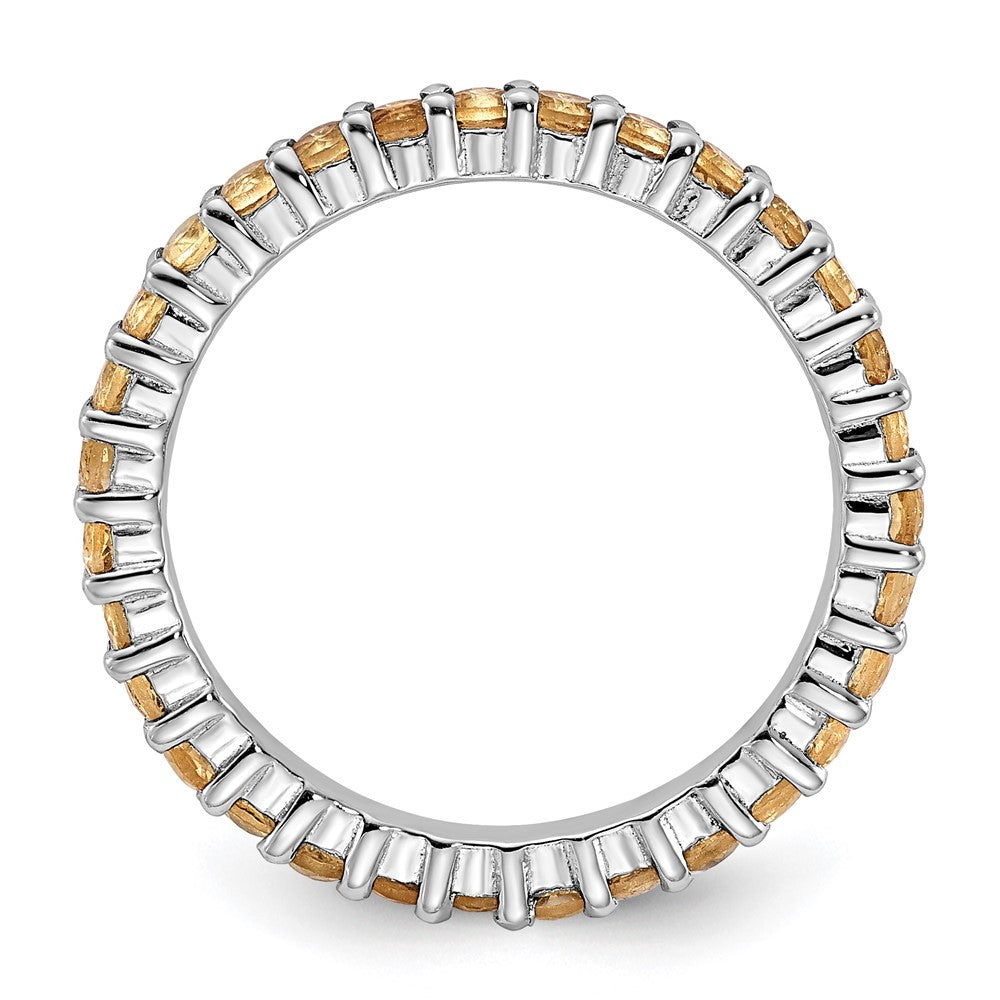 Sterling Silver Stackable Expressions Citrine Ring