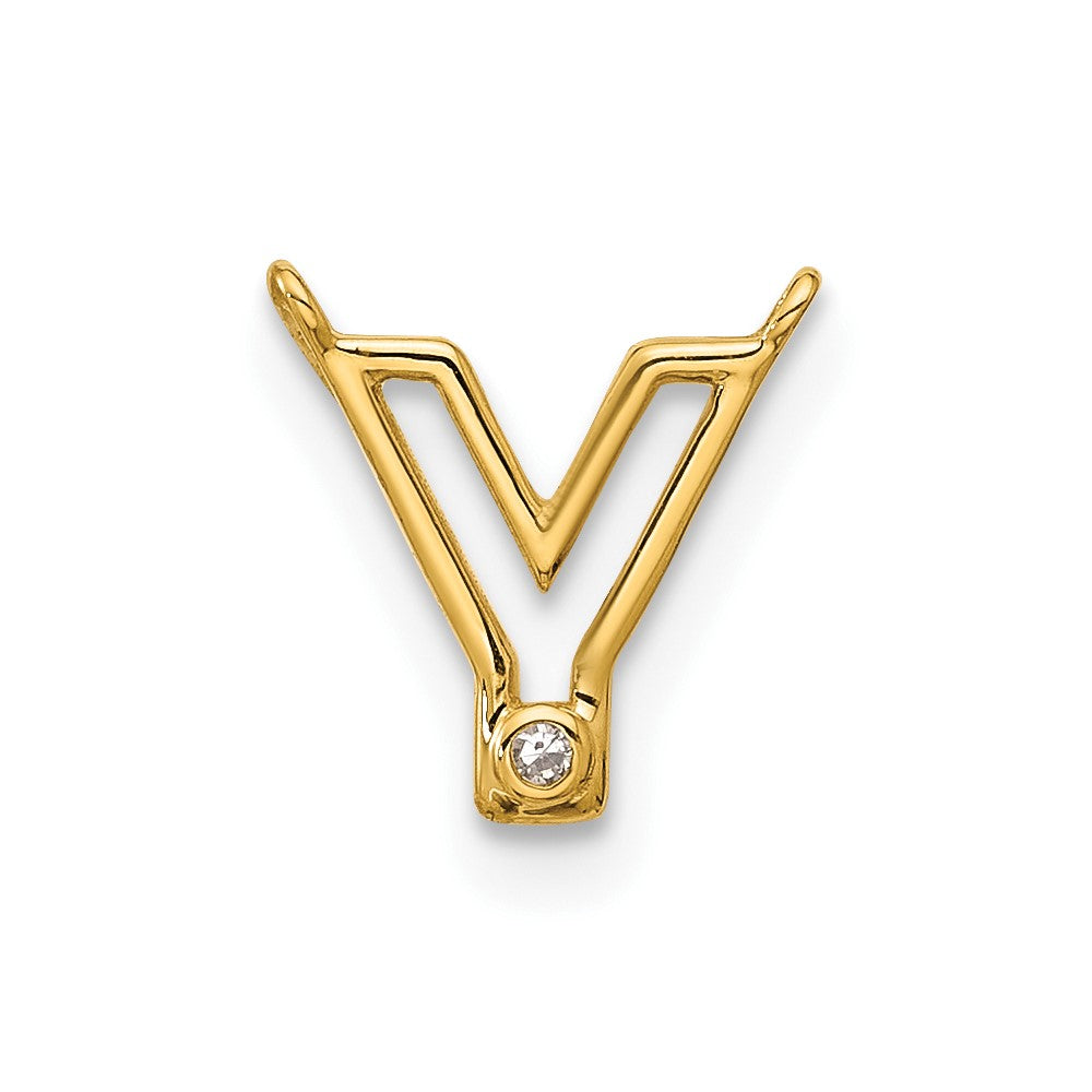 Stella & Dot 10ky Diamond Initial Y Charm Element