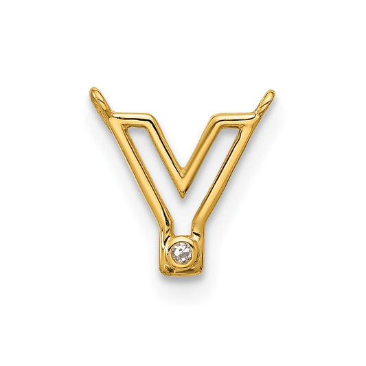 Stella & Dot 10ky Diamond Initial Y Charm Element