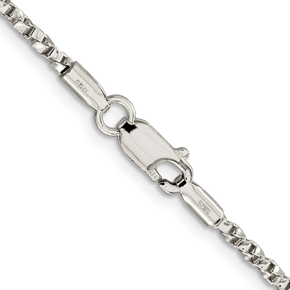 Sterling Silver 2.25mm Twisted Box Chain 22 Inches
