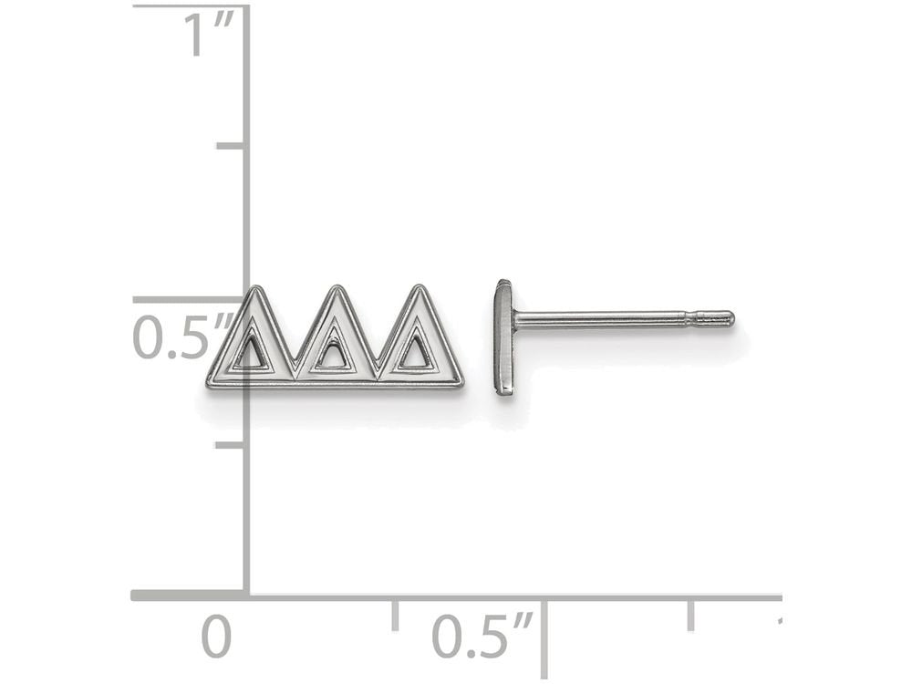 Sterling Silver Official Licensed Greek Sororities Delta Delta Delta (???) XS Post Earrings