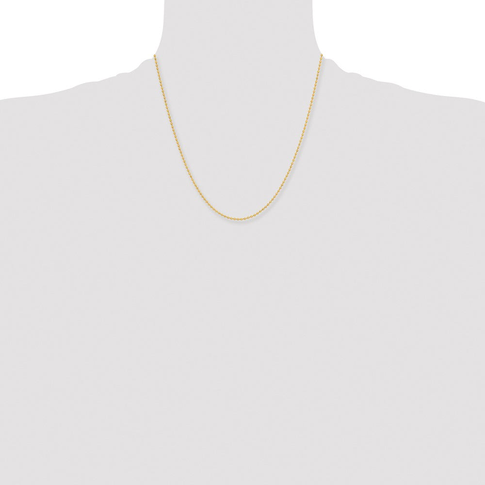 Stainless Steel Polished Yellow IP-plated 2mm 18in Ball Chain