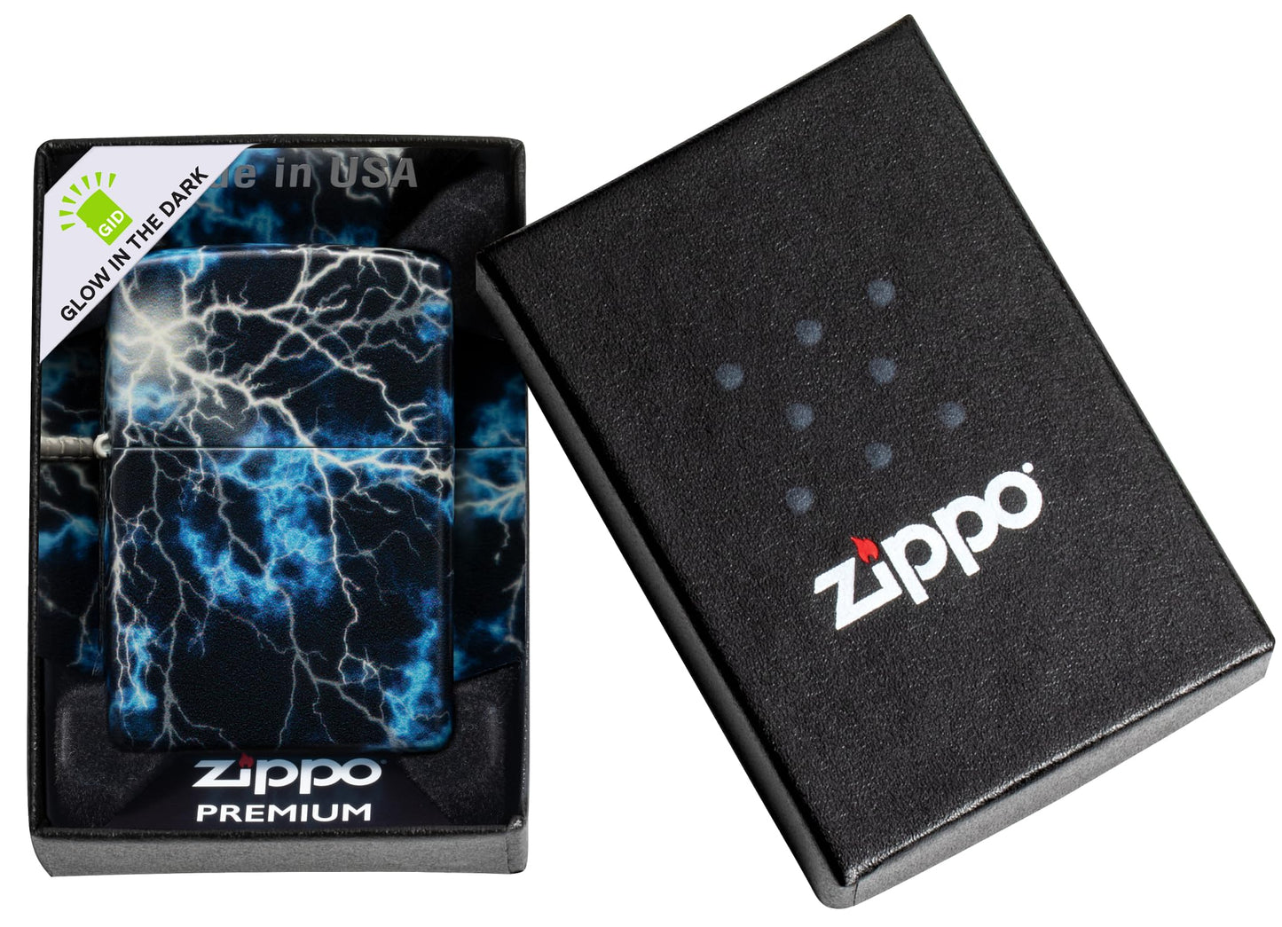 Pro-Cut ZIP-48610 2024 Zippo Lightning Design Glow in the Dark Lighter