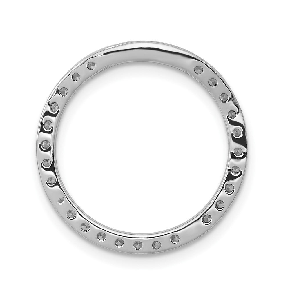 14k White Gold 1/2ct. Diamond Circle Chain Slide
