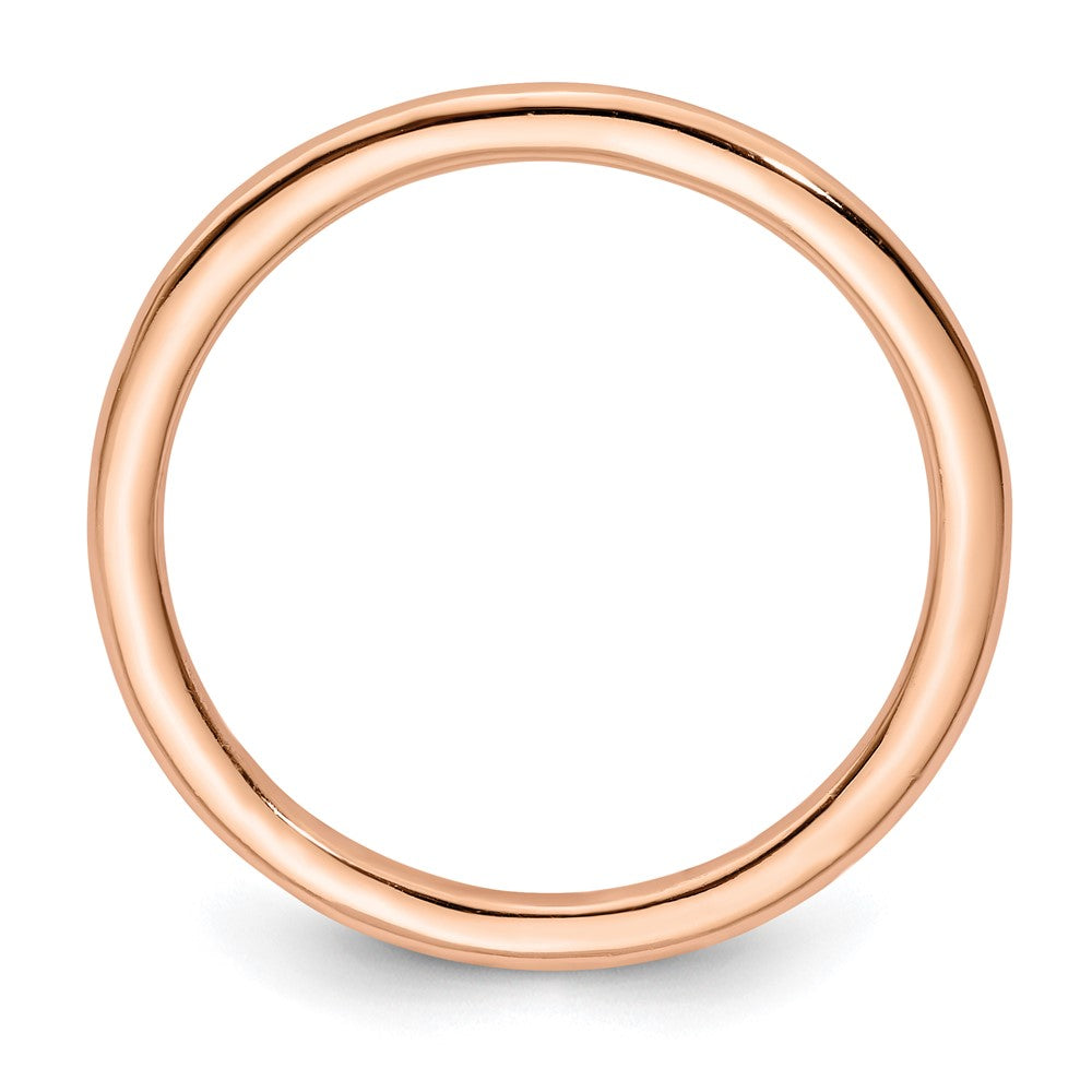Sterling Silver Stackable Expressions Pink-plated Polished Ring Size -5