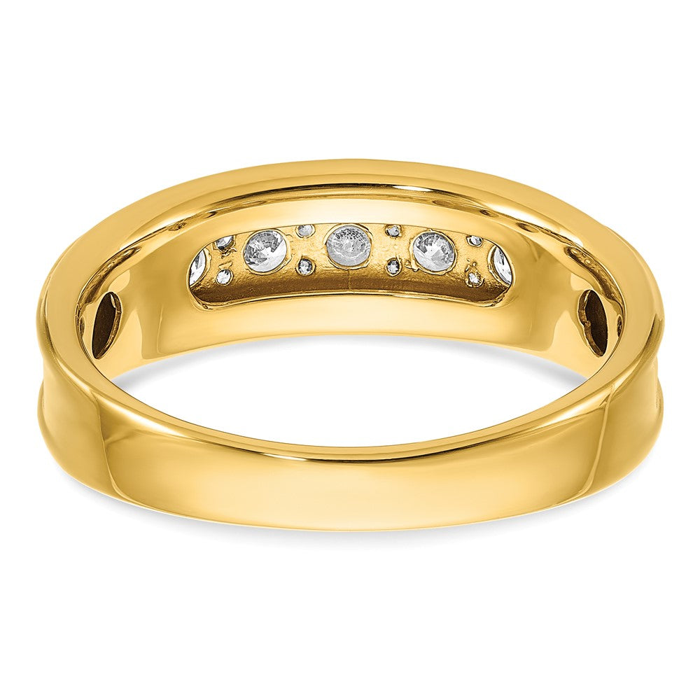 IBGoodman 14k 7/8 carat Lab Grown Diamond VS/SI+ G+ Seven Stone Complete Polished Men's Ring