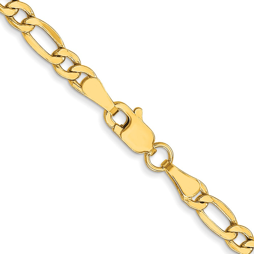 10k 3.5mm Semi-Solid Figaro Chain