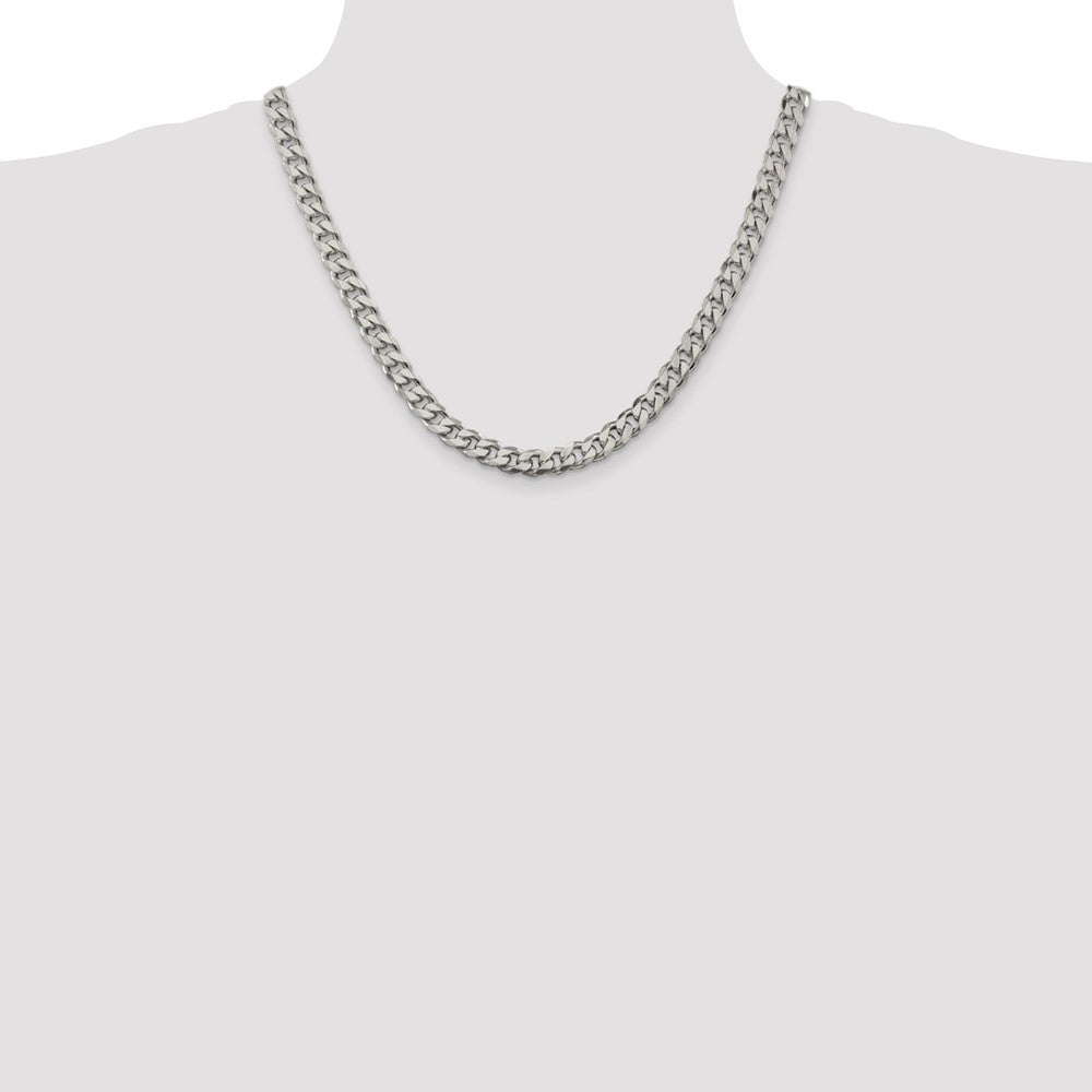 Sterling Silver 8.3mm Curb Chain 20 Inches