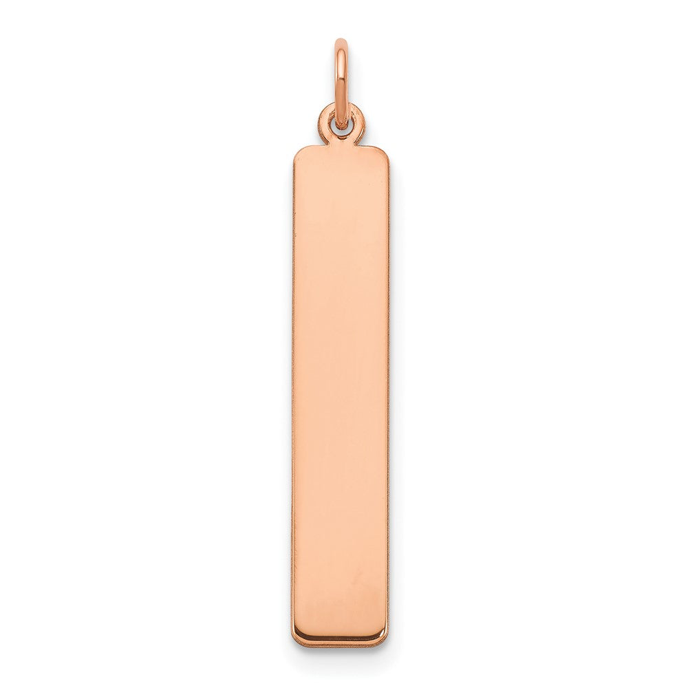 Sterling Silver/Rose-plated Large Blank Bar Charm