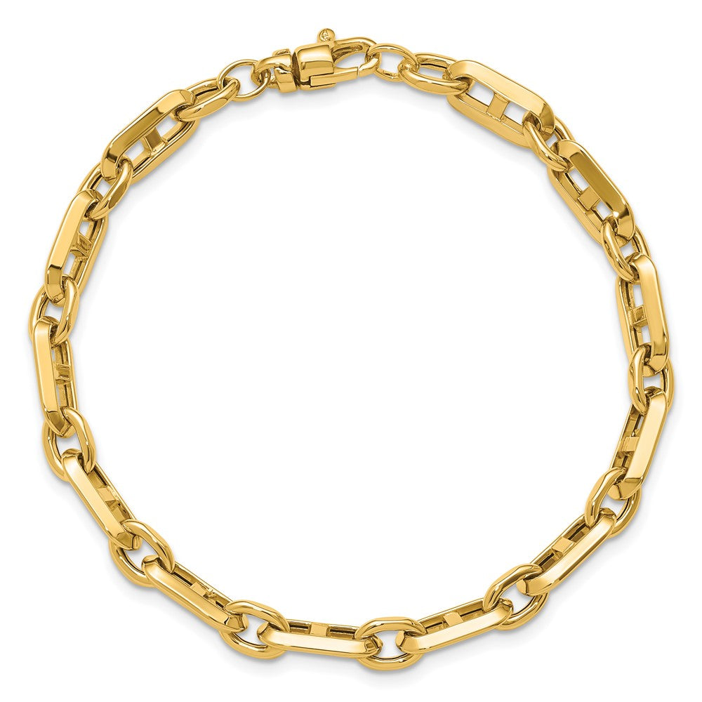 14K Polished Fancy Link Bracelet 7.5  inches